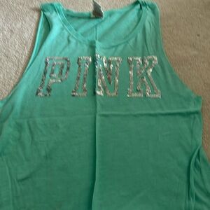 Pink sequin tank